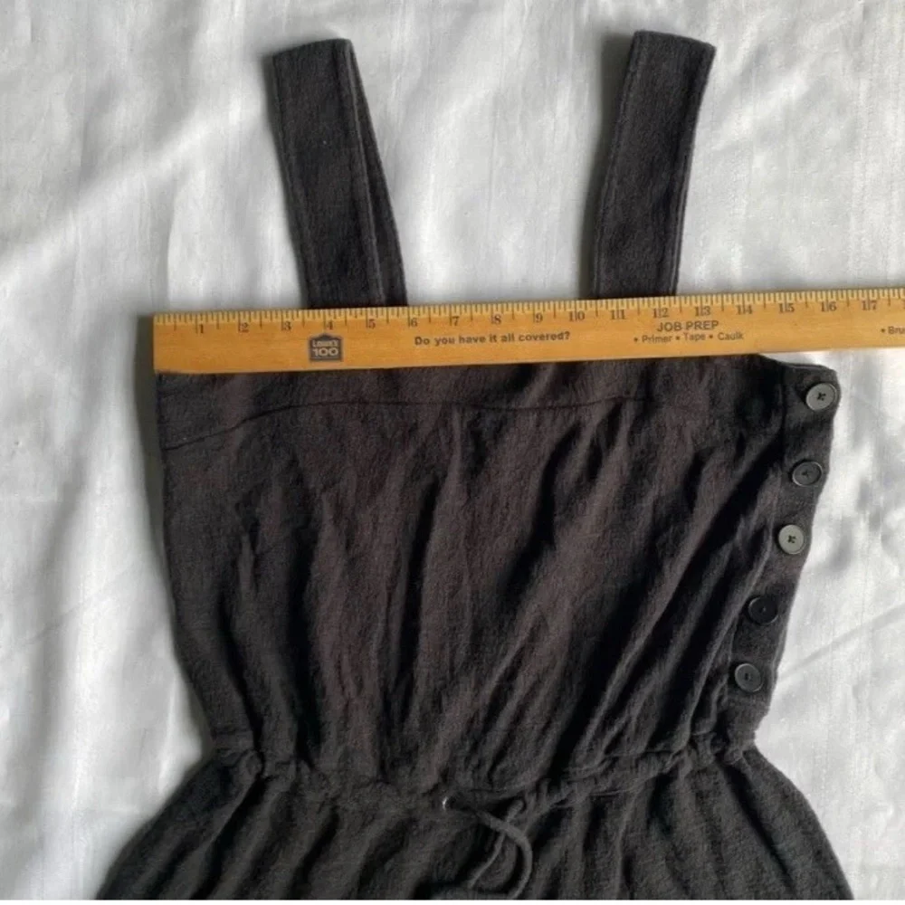 Madewell Side Button Drawstring Romper Cotton Lightweight Beach BLK Women Small